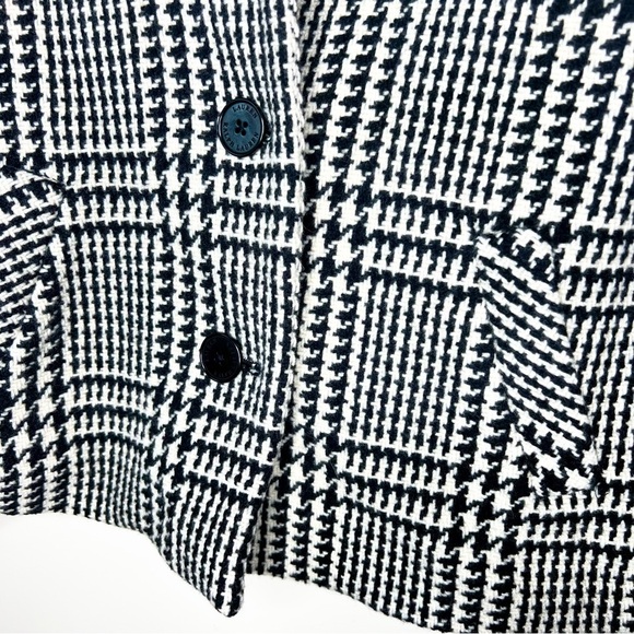 Ralph Lauren Lauren herringbone black and white wool coat size 6 - Picture 2 of 4